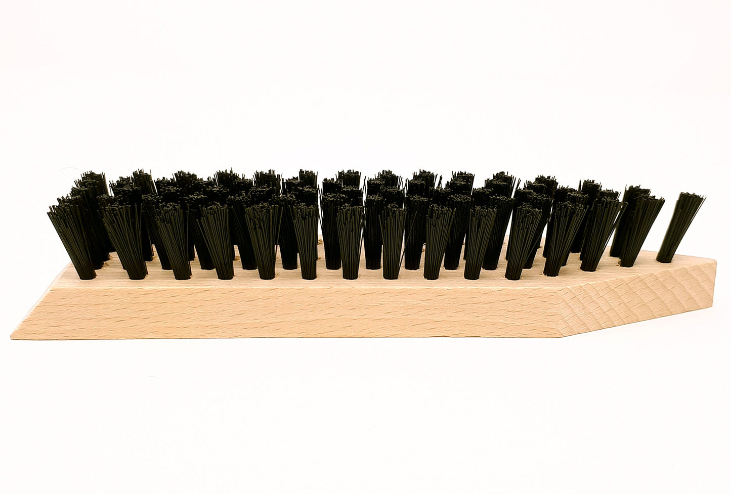 Set of wooden and natural bristle brushes